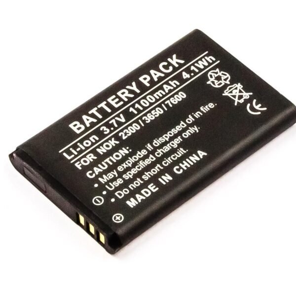 Battery for Mobile 4Wh Li-ion  3.7V 1100mAh Black, Nokia 4Wh  Li-ion 3.7V 1100mAh Black, Nokia