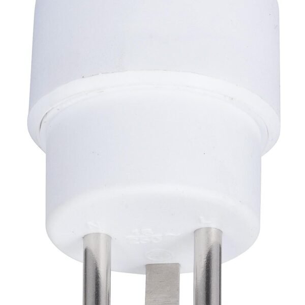 Power Adapter, Schuko to DK Hybrid power adapter from  pin-earth to DK-earth, white