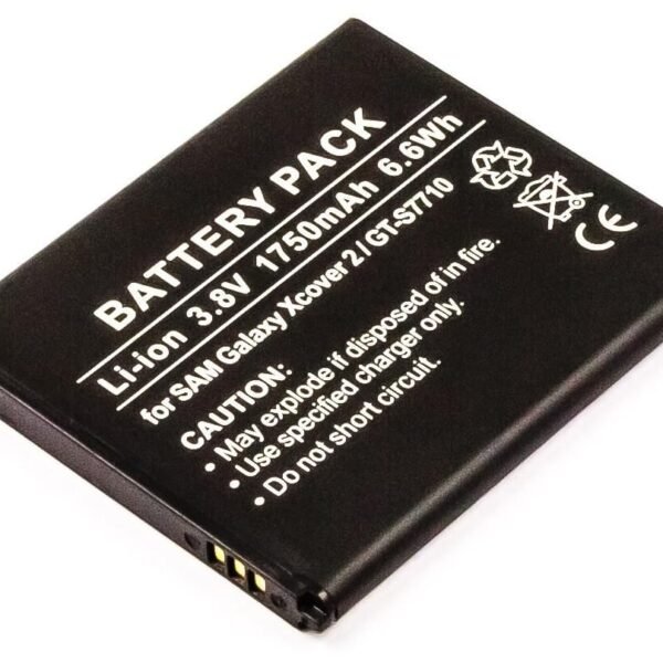 Battery 6.65Wh Li-ion 3.8V  1750mAh for Samsung Mobile  6.65Wh Li-ion 3.8V 1750mAh Samsung Xcover 2. GT-S7710