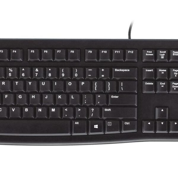 K120 Keyboard, UK, OEM K120, Wired, USB, QWERTY,  Black