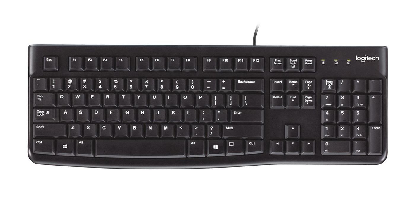 Img_26921072.jpg K120 Keyboard, UK, OEM K120, Wired, USB, QWERTY, Black - Image 1