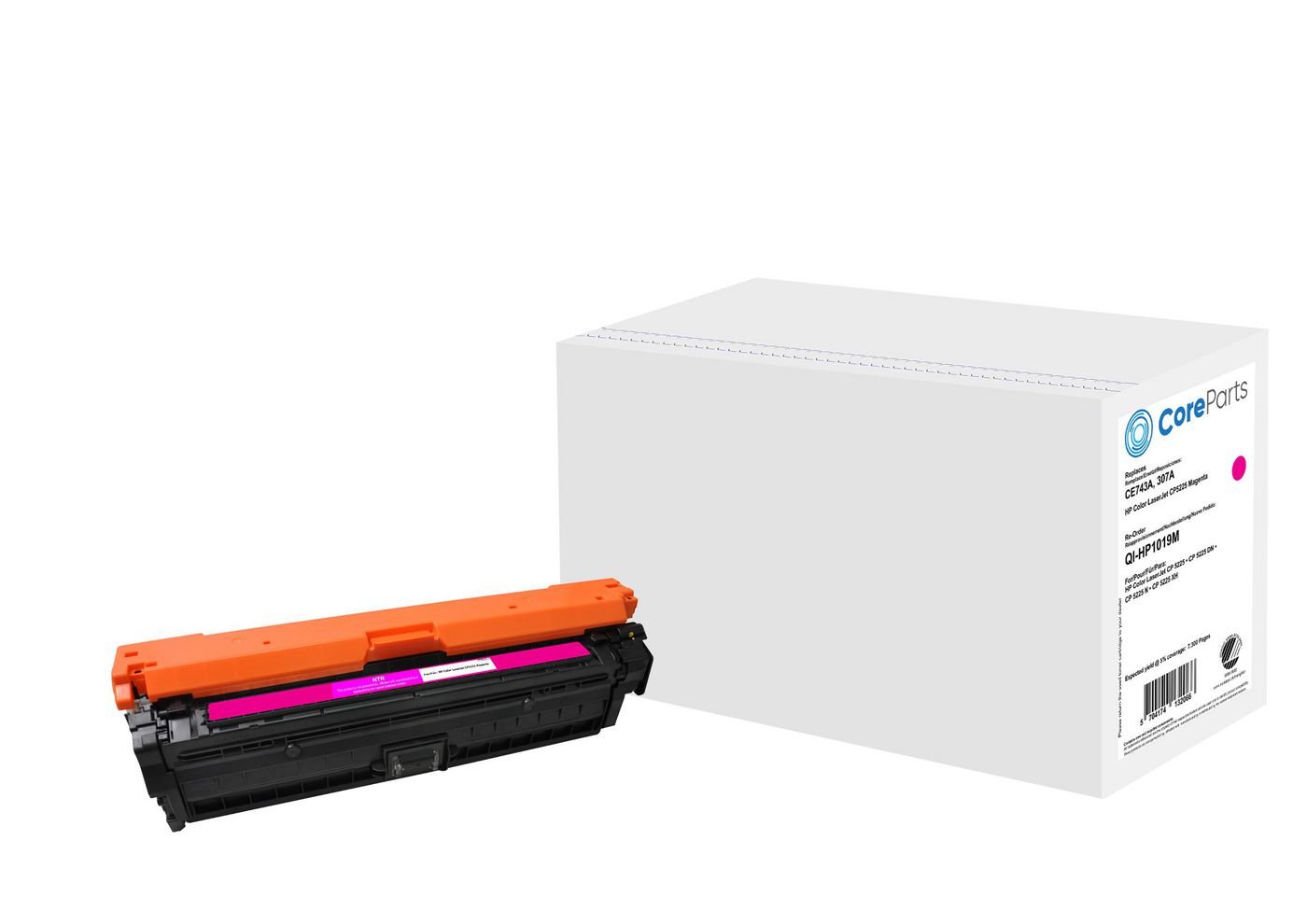 Img_27929224.jpg Toner Magenta CE743A Pages: 7.300, Nordic Swan HP Color LaserJet CP5225 (307A) Series - Image 1