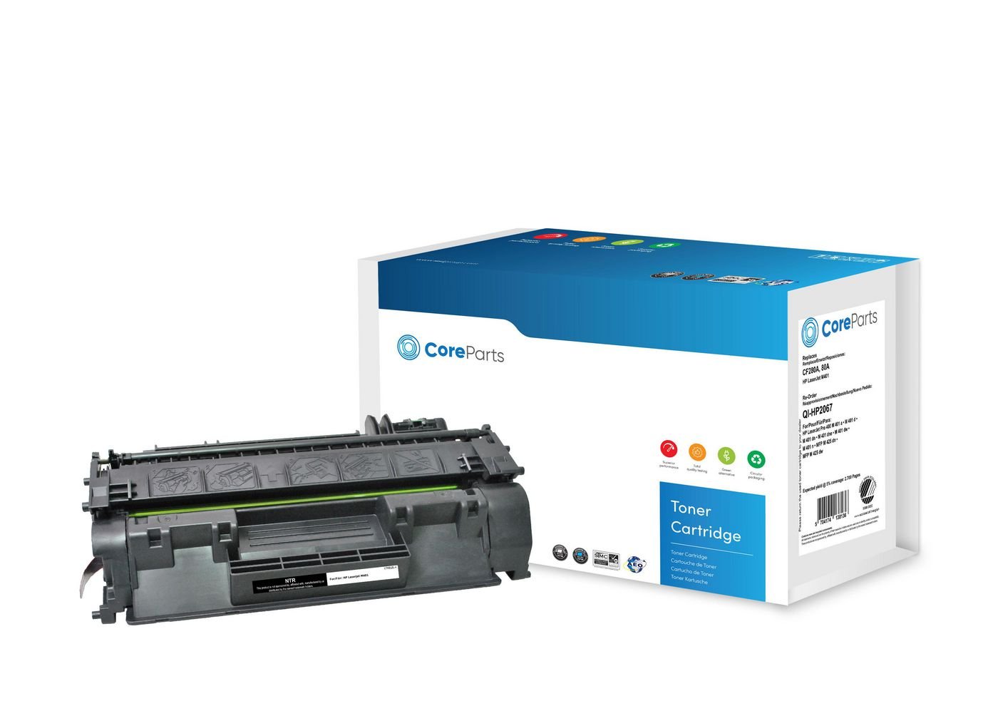 Img_27929464.jpg Toner Black CF280A Pages: 2.700, Nordic Swan HP LaserJet M401 (80A) - Image 1