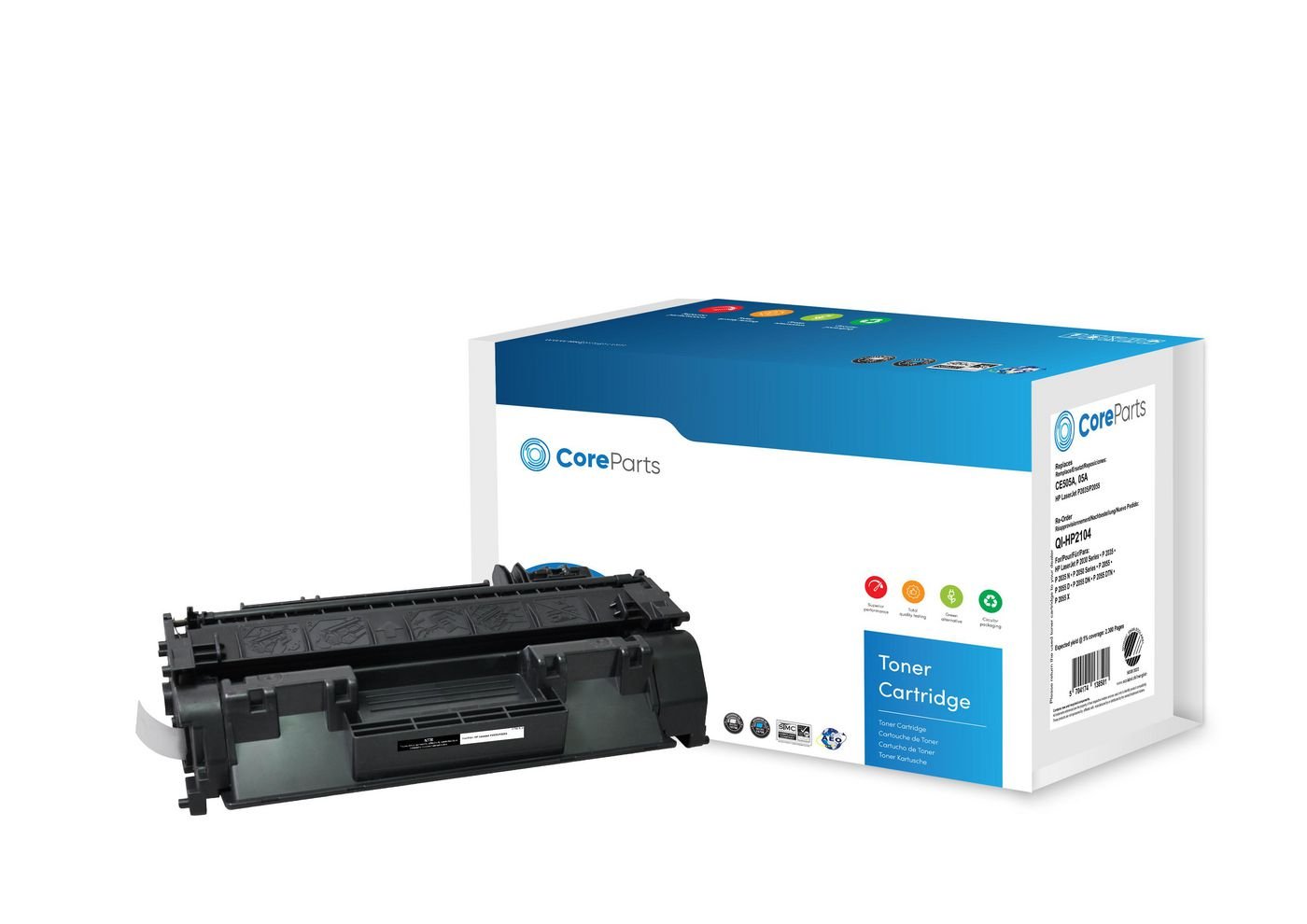 Img_27929528.jpg Toner Black CE505A Pages: 2.300, Nordic Swan HP LaserJet P2035/P2055 (05A) - Image 1