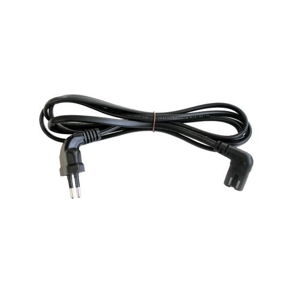 Img_27956007.jpg Power cord, 2pin, Angled, Black - Image 1