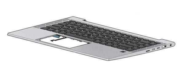 Top Cover W/Keyboard CP+PS BL  PORT M07090-131, Keyboard,  2.54 cm (1"), Portuguese, Keyboard backlit, HP, EliteBook 840 G7