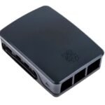 Plastic Case for use with  Raspberry Pi 4B in Black,  Grey