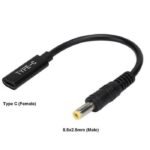 Conversion Cable Convert USB-C to 5.5*2.5mm  Connects all Laptops/Monitors that require 5.5*2.5mm to USB-C Chargers - Upto