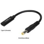 Conversion Cable Convert USB-C to 5.5*2.5mm  Connects all Laptops/Monitors that require 5.5*2.5mm to USB-C Chargers - Upto