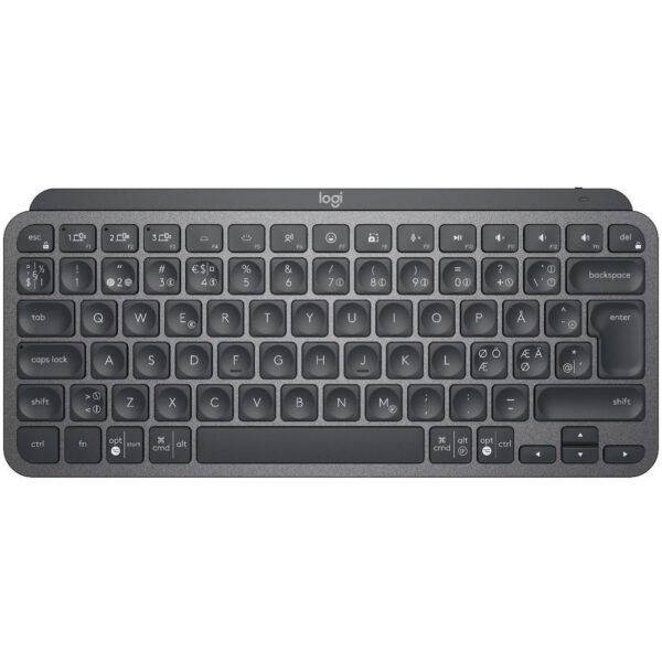 MX Keys Mini Keyboard, Pan  Nordic MX Keys Mini, Mini, RF  Wireless + Bluetooth, Scissor key switch, QWERTY, Graphite