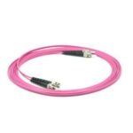 ST/UPC-ST/UPC 3m OM4 Fibre  Patch Cable MM Duplex LSZH  OD: 2mm, 0.3dB Erica Violet