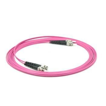 Img_28346386.jpg ST/UPC-ST/UPC 3m OM4 Fibre Patch Cable MM Duplex LSZH OD: 2mm, 0.3dB Erica Violet - Image 1