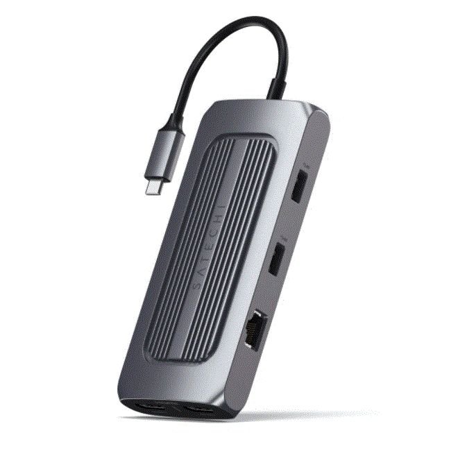 Img_28349418.jpg USB-C MULTIPORT MX ADAPTER Unlock the full potential of your M1 setup with the Satechi USB-C Multiport MX Adapter. Powerful yet - Image 1