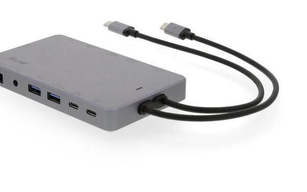 USB-C Display Dock 2 4K 12  Port, 2x HDMI, Mini-DP, DP,  DVI, VGA, Eth., 2x USB 3.0, 2x USB-C, alumini