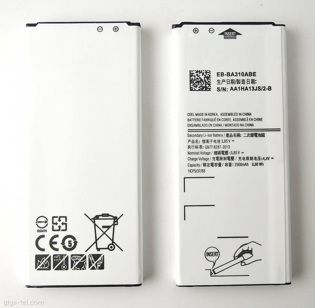 Img_28405837.jpg Battery 6.65Wh Li-ion 3.8V 1750mAh for Samsung Mobile 6.65Wh Li-ion 3.8V 1750mAh Samsung Galaxy A3 (2016) - Image 1