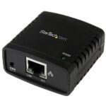 10/100Mbps Ethernet to USB  2.0 Network LPR Print Server  StarTech.com 10/100Mbps Ethernet to USB 2.0 Network LPR Print Server, Black,