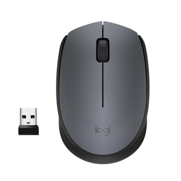 M170 Mouse, Wireless M170, Ambidextrous, Optical,  RF Wireless, 1000 DPI, Black,Grey