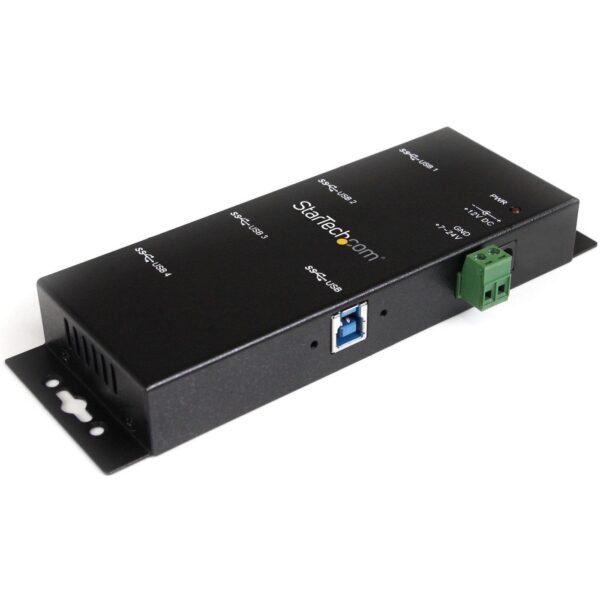 4 PORT USB 3.0 HUB 4-Port Industrial USB 3.0 Hub  with ESD Protection, USB 3.2 Gen 1 (3.1 Gen 1) Type-B, USB 3.2 Gen 1 (3.1 Gen
