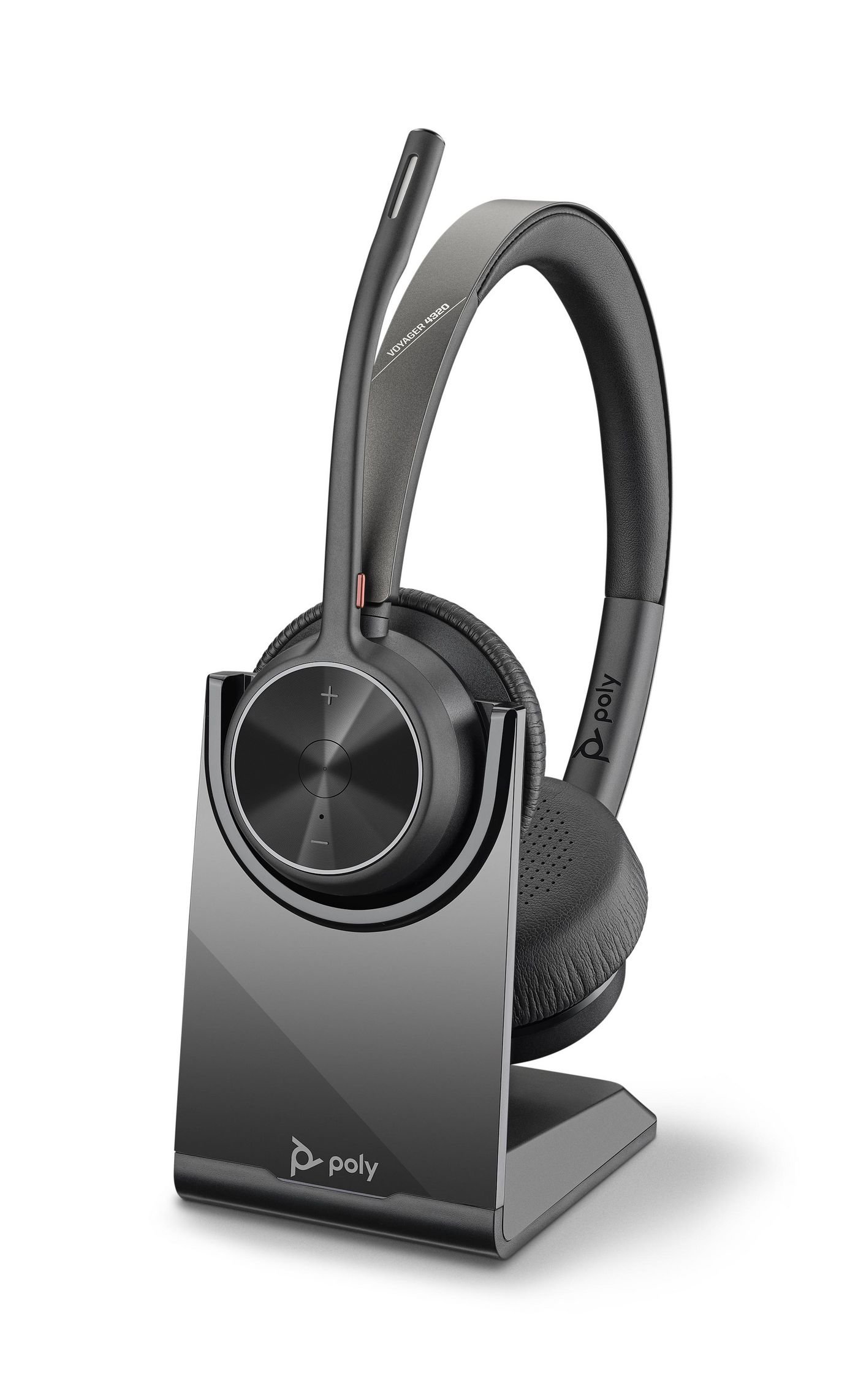 Img_28508428.jpg Voyager 4320 UC Headset Wireless incl. Charging stand Black POLY Voyager 4320 UC, Wireless, Office/Call center, 162 g, Headset, Black - Image 1