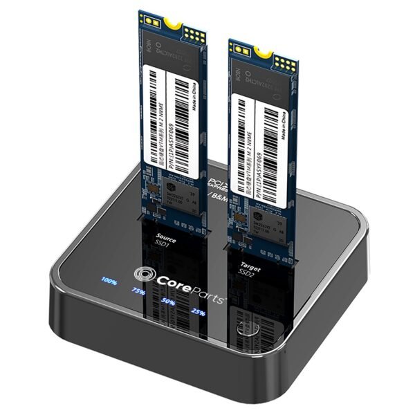 USB3.2 Type C (20Gpbs) M.2  NVMe SSD cloner Docking  Station for M.2 NVMe to M.2 NVMe with Clone Function