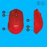 M330 Silent Mouse, Wireless Red