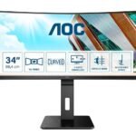 P2 CU34P2A LED display 86.4  cm (34") 3440 x 1440 pixels  Quad HD Black AOC P2 CU34P2A, 86.4 cm (34"), 3440 x 1440 pixels, Quad HD, LED,