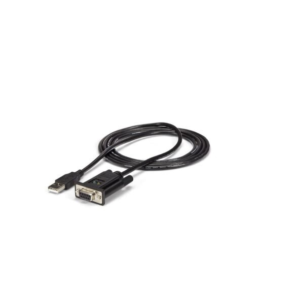 USB TO SERIAL DCE ADAPTER 1 Port USB to Null Modem  RS232 DB9 Serial DCE Adapter Cable with FTDI, Black, 1.7 m, USB Type-A, DB-9,
