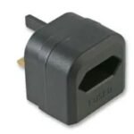 EU to UK Battery Charger  Adapter - Black