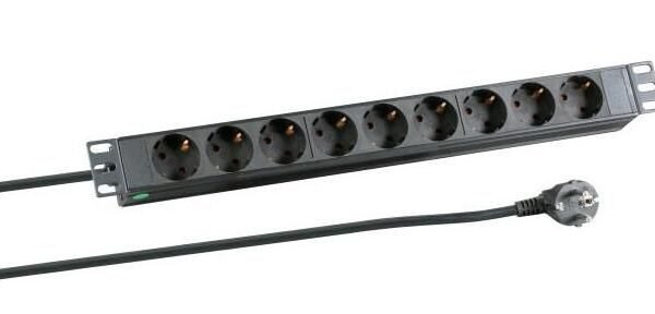 8-way Outlet strip,19" 3meter 1U 44*44*483mm PDU 8xCEE 7/4 16A, 4000W