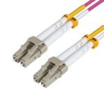 LC/UPC-LC/UPC 2.5m OM4 Fibre  Patch Cable MM Duplex LSZH  OD: 2mm, 0.3dB Erica Violet
