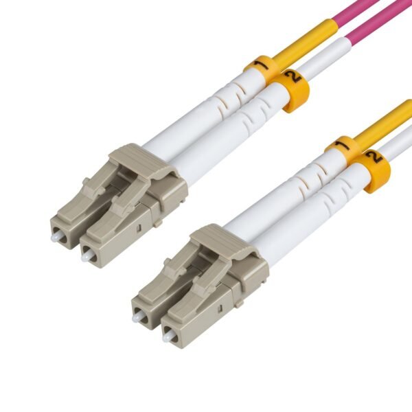 LC/UPC-LC/UPC 1.5m OM4 Fibre  Patch Cable Multimode Duplex  LSZH Erica Violet