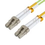 LC/UPC-LC/UPC 3m OM5 Fibre  Patch Cable MM Duplex LSZH  OD: 2mm, 0.2dB Lime Green