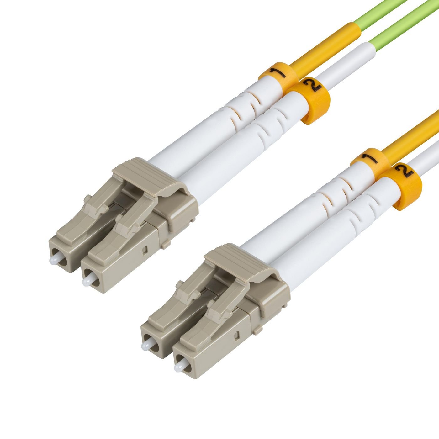 Img_30294519.jpg LC/UPC-LC/UPC 3m OM5 Fibre Patch Cable MM Duplex LSZH OD: 2mm, 0.2dB Lime Green - Image 1
