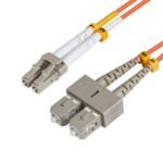 LC/UPC-SC/UPC 0.5m OM2 Fibre  Patch Cable MM Duplex OD:  2mm, 0.3dB Orange