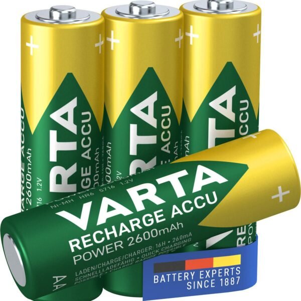 1x4 Pro. NiMH 2600 mAh AA Rechargeable ACCU AA 2600mAh,  Rechargeable battery, Nickel-Metal Hydride (NiMH), 1.2 V, 4 pc(s), 2600 mAh,