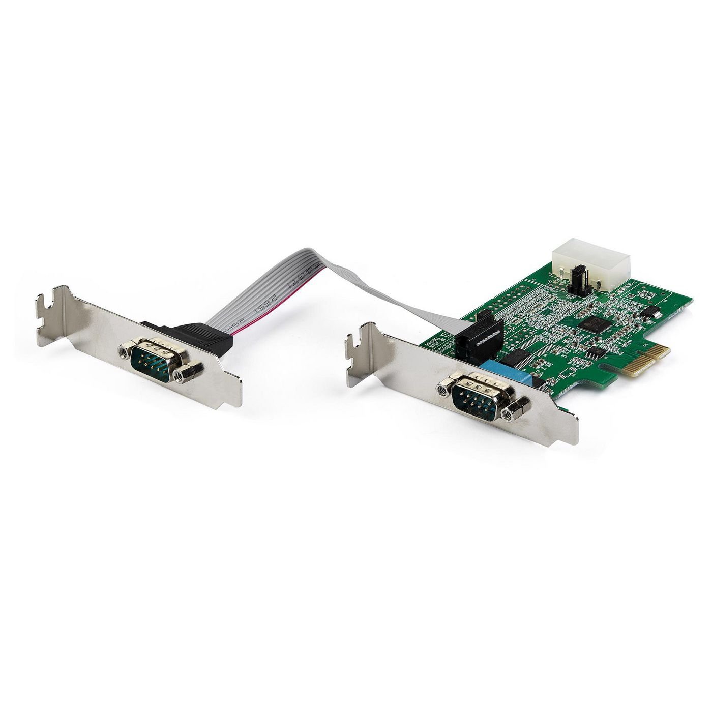 Img_31011593.jpg 2-Port Pci Express Rs232 Serial Adapter Card - Pcie Rs232 Serial Host Controller Card - Pcie To Serial Db9 - 16950 Uart - Low - Image 1