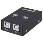 Usb-A Automatic Sharing  Switch, 2X Usb-B Ports, 480  Mbps (Usb 2.0), Dual Control (Auto-Sensing Or Manual), Bus Powered, Hi-Speed