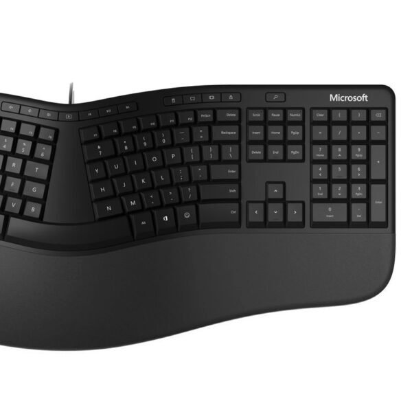 Ergonomic Desktop Keyboard  Mouse Included Usb Qwerty  Nordic Black