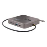 Usb C Multiport Adapter, Dual  4K 60Hz Hdmi 2.0B, Hdr10, 2X  10Gbps Usb Hub, 100W Pd Pass-Through, Gbe, Sd, 14"/35Cm Cable, Mini Dock,