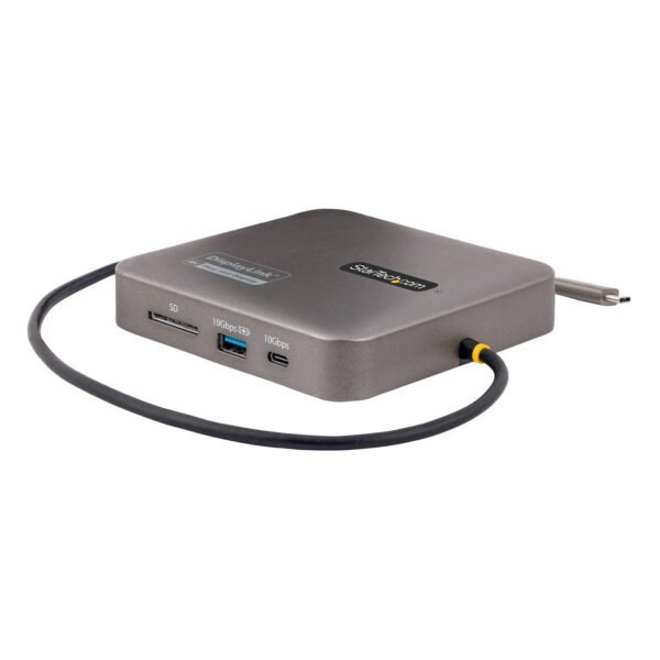 Usb C Multiport Adapter, Dual  4K 60Hz Hdmi 2.0B, Hdr10, 2X  10Gbps Usb Hub, 100W Pd Pass-Through, Gbe, Sd, 14"/35Cm Cable, Mini Dock,