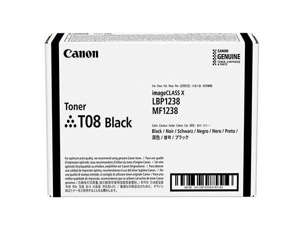 Toner T08 Black Toner  Cartridge 1 Pc(S) Original