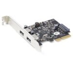 2-Port Usb Pcie Card With  10Gbps/Port - Usb 3.1/3.2 Gen  2 Type-A Pci Express 3.0 X2 Host Controller Expansion Card - Add-On Adapter