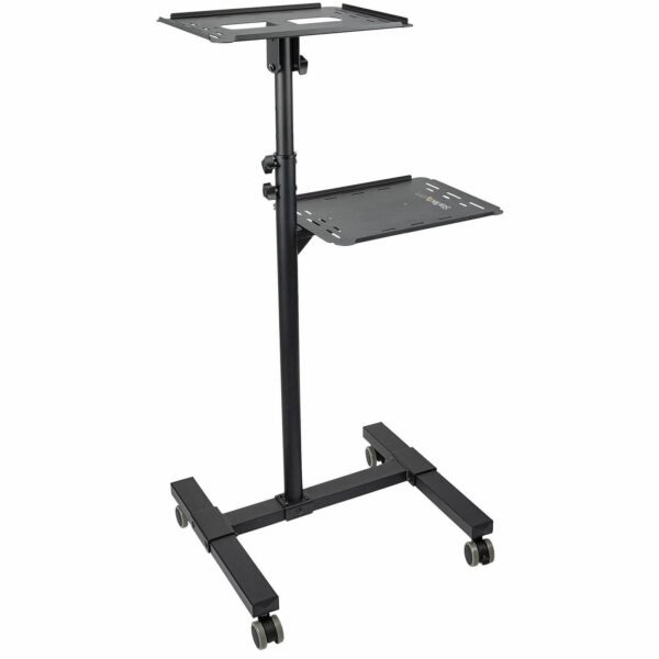 Mobile Projector And Laptop  Stand/Cart - Heavy Duty  Portable Projector Stand (2 Shelves, Hold 22Lb/10Kg Each) - Height Adjustable