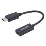 Displayport 1.1 To Hdmi  Adapter Cable, 1080P@60Hz,  Male To Female, Black, Dp With Latch, Not Bi-Directional, Three Year Warranty,