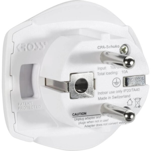 1500211-E Power Plug Adapter  Type F Universal White