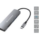 Donn 6-In-1 Multifunctional  Usb Hub Adapter, Hdmi, Usb-C  Pd, 1 X Usb 3.0, 1 X Usb 2.0, Sd/Tf Card Readers