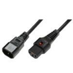 IEC-LOCK POWER CABLE -  IEC-C14(M)  -<lt/>lt/<gt/>gt/<gt/> IEC-C13(F) 2M