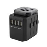 World Travel Adapter, 4 USB A  ports, with Universal to EU  power plug
