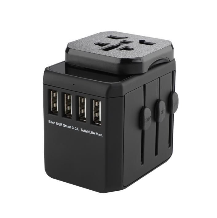 Img_31505737.jpg World Travel Adapter, 4 USB A ports, with Universal to EU power plug - Image 1