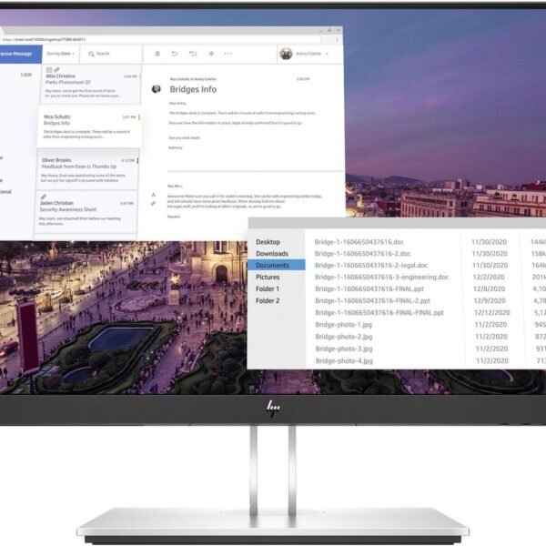E23 G4 23inch IPS FHD E23 G4,  58.4 cm (23"), 1920 x E23 G4,  58.4 cm (23"), 1920 x 1080 pixels, Full HD, 5 ms, Black, Silver